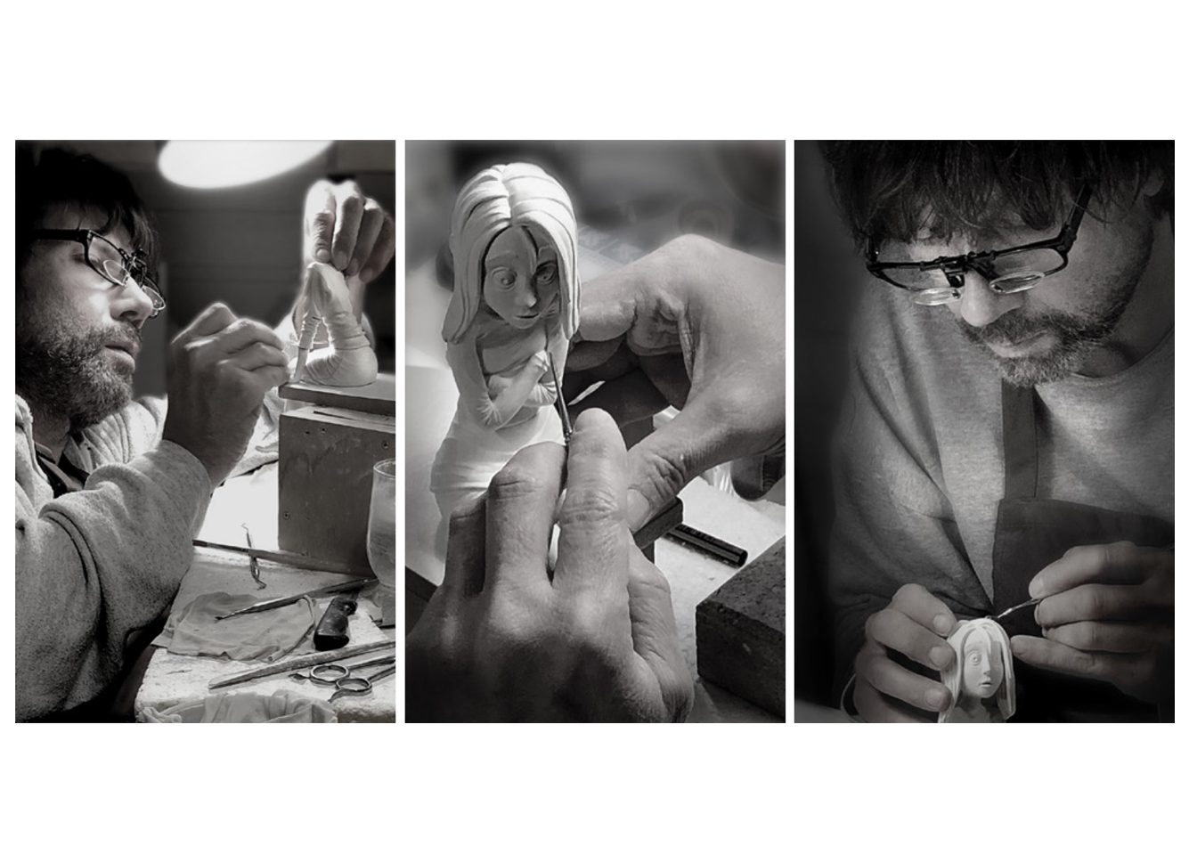 Drei Kinder springen fröhlich in einem Wald, umgeben von Vögeln und grüner Natur.