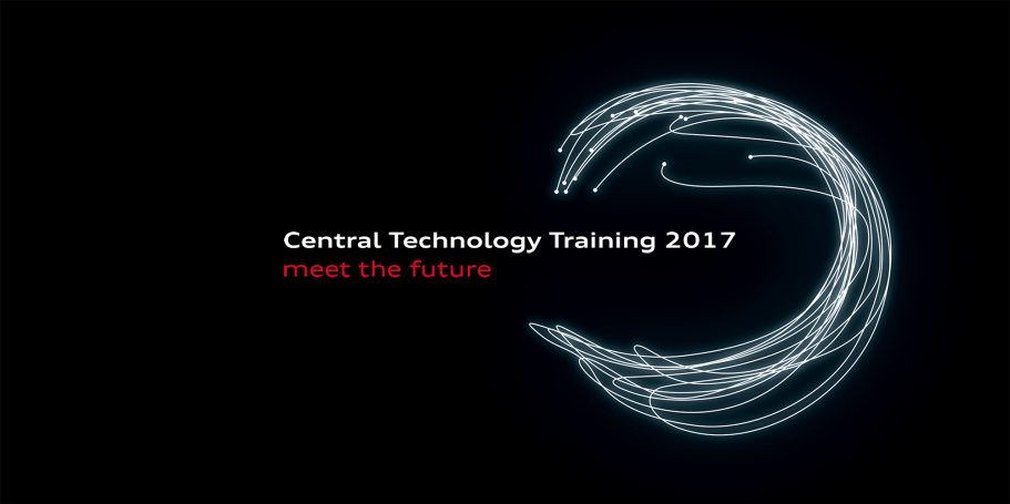 Logo mit dem Text "Central Technology Training 2017" und dem Slogan "Think the Future".